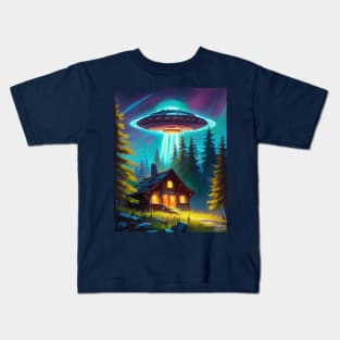 mysterious alien spaceship Kids T-Shirt